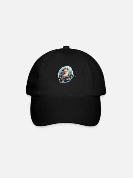 Wintervogel - Baseballkappe - Schwarz/Schwarz