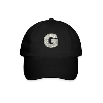 G, letter, letter G, initial, initial G, monogram, - Baseballkappe - Schwarz/Schwarz - Vorne