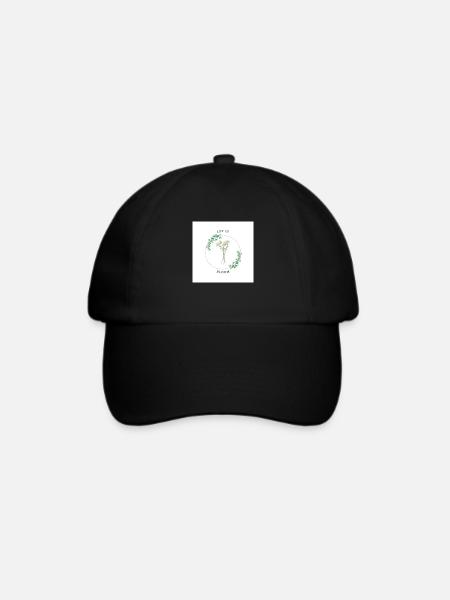 Blumenprint - Baseballkappe - Schwarz/Schwarz