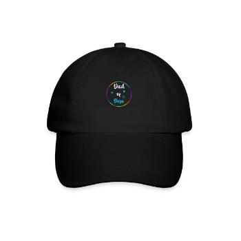Dad of Boys - Baseballkappe - Schwarz/Schwarz - Vorne