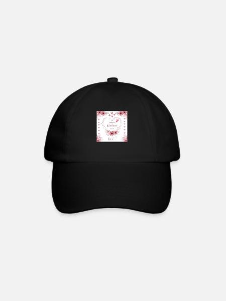 Valentinstag - Baseballkappe - Schwarz/Schwarz