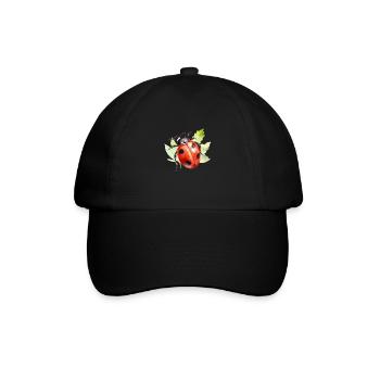 Marienkäfer Wasserfarbe - Baseballkappe - Schwarz/Schwarz - Vorne