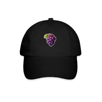 Weinreben dunkel - Baseballkappe - Schwarz/Schwarz - Vorne