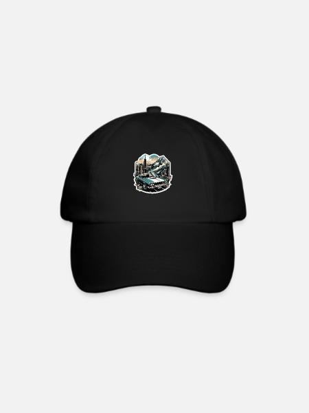 Amerikanischer Oldtimer und Sportwagen - Baseballkappe - Schwarz/Schwarz