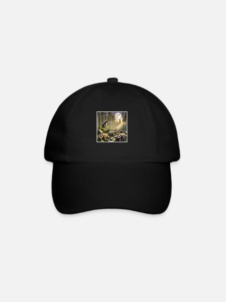 Bärenstarker Bärenschlaf - Baseballkappe - Schwarz/Schwarz