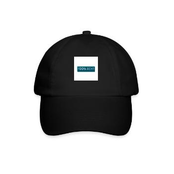 100% Echt - Baseballkappe - Schwarz/Schwarz - Vorne