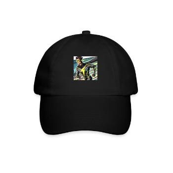 Superheld - Baseballkappe - Schwarz/Schwarz - Vorne