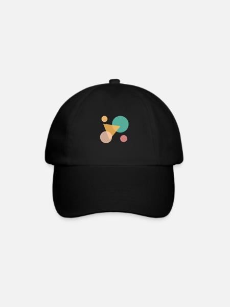 Moderne Abstrakte Geometrische - Baseballkappe - Schwarz/Schwarz