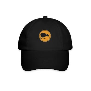Kiwi - Neuseeland - New Zealand - Maori - Aotearoa - Baseballkappe - Schwarz/Schwarz - Vorne
