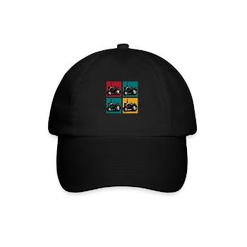 Retro-Oldtimer-Traktor - Baseballkappe - Schwarz/Schwarz - Vorne
