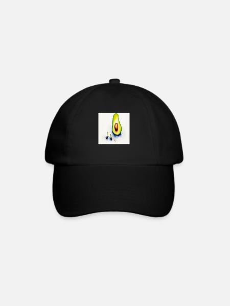 Avocado - Baseballkappe - Schwarz/Schwarz