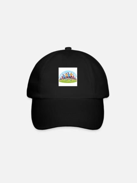 Fussball - Baseballkappe - Schwarz/Schwarz
