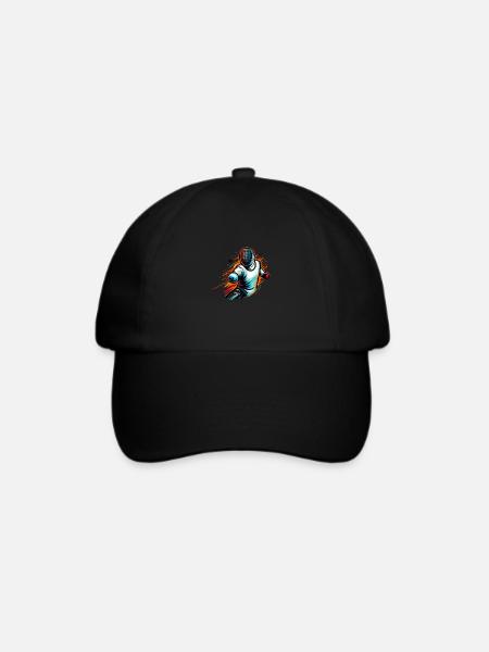 Neon-Weltraum-Fechter - Baseballkappe - Schwarz/Schwarz