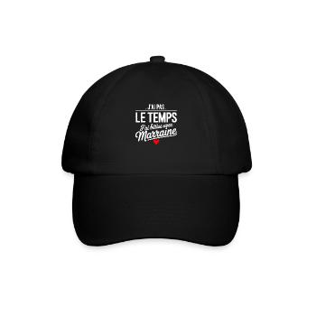 Ich albern mit Patentante - Baseballkappe - Schwarz/Schwarz - Vorne