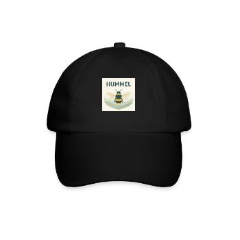 Hummel – Stylisches Naturmotiv für alle Bienenfreu - Baseballkappe - Schwarz/Schwarz - Vorne