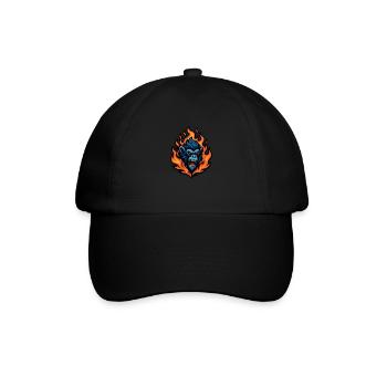 Affe – Himmelsspringer | Urbanes Zodiac-Maskottchen - Baseballkappe - Schwarz/Schwarz - Vorne