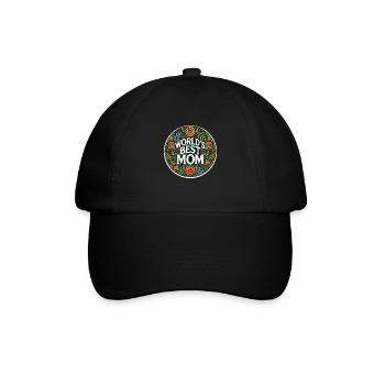 Die beste Mutter der Welt - Baseballkappe - Schwarz/Schwarz - Vorne