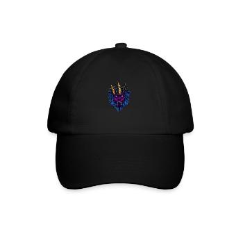 Gaming Lion - Baseballkappe - Schwarz/Schwarz - Vorne