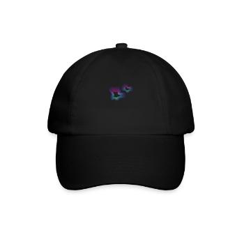 Abstraktes Neon Muster - Baseballkappe - Schwarz/Schwarz - Vorne