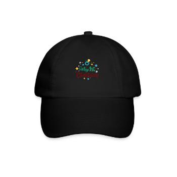 Mein erstes Weihnachten - Baseballkappe - Schwarz/Schwarz - Vorne