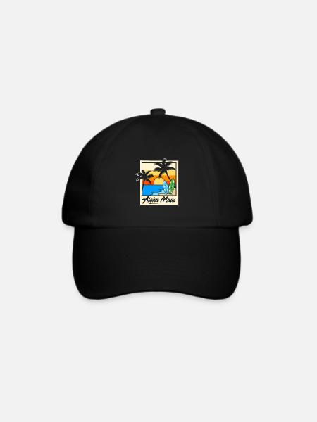Maui Hawaii Hawaiian - Baseballkappe - Schwarz/Schwarz