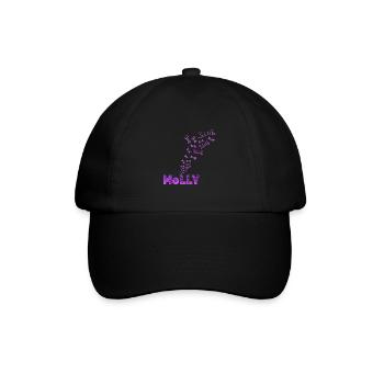 Geschenk für Molly - Baseballkappe - Schwarz/Schwarz - Vorne