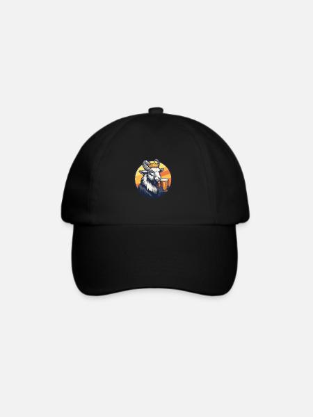 Bergziege Bier - Baseballkappe - Schwarz/Schwarz