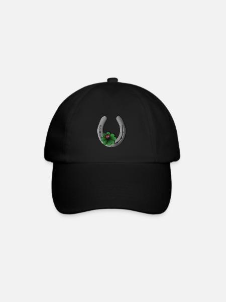 Hufeisen - Baseballkappe - Schwarz/Schwarz
