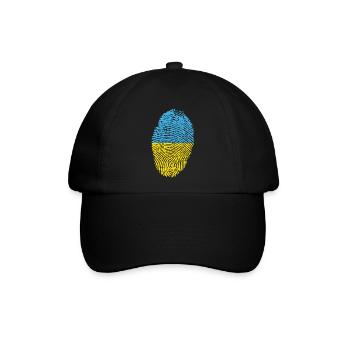 Fingerprint - Ukraine - Baseballkappe - Schwarz/Schwarz - Vorne