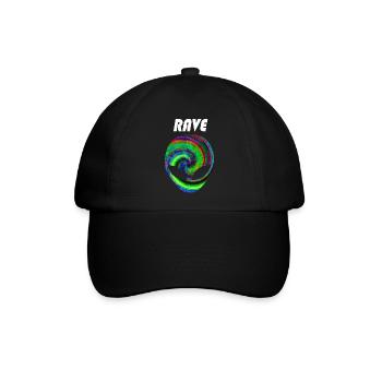 Rave Rave Rave - Baseballkappe - Schwarz/Schwarz - Vorne