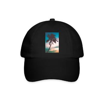 Palme - Baseballkappe - Schwarz/Schwarz - Vorne