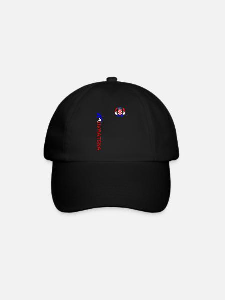 Kroatien Fußball - Baseballkappe - Schwarz/Schwarz