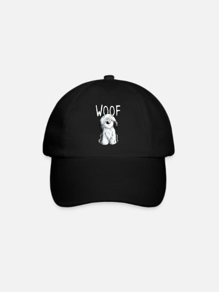 Woof Bobtail - Bobtails - Old English Sheepdog - Baseballkappe - Schwarz/Schwarz