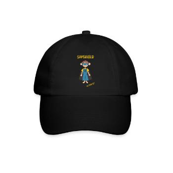 Superheld - Baseballkappe - Schwarz/Schwarz - Vorne