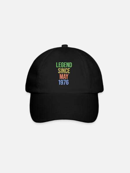 Legende seit Mai1976 - Baseballkappe - Schwarz/Schwarz