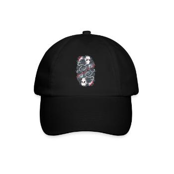 Jason mit seiner Kettensäge - Baseballkappe - Schwarz/Schwarz - Vorne