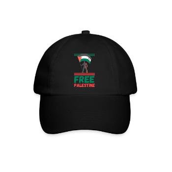 Free Palestine Palästina Frieden Freiheit - Baseballkappe - Schwarz/Schwarz - Vorne