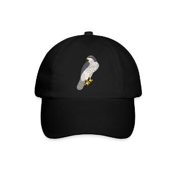 Habicht Goshawk Accipiter Gentilis - Baseballkappe - Schwarz/Schwarz - Vorne