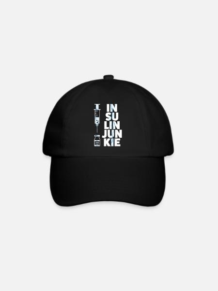 Insulin Junkie - Baseballkappe - Schwarz/Schwarz