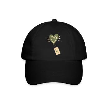 Label Love - Baseballkappe - Schwarz/Schwarz - Vorne