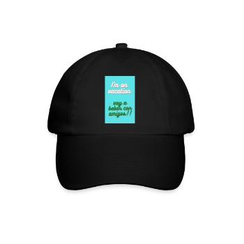 ICH BIN IM URLAUB. VOY A BEBER CON AMIGOS - Baseballkappe - Schwarz/Schwarz - Vorne