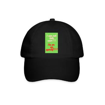 ICH KANN JETZT NICHT SPRECHEN, ICH BIN AUF EINEM APERITIF - Baseballkappe - Schwarz/Schwarz - Vorne