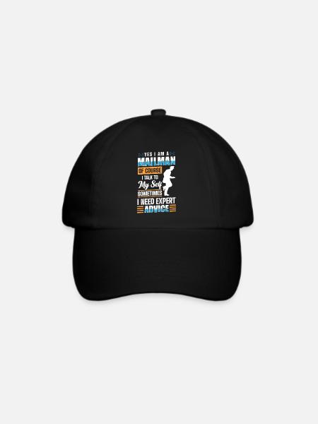 Post Beruf Arbeit Paketbote - Baseballkappe - Schwarz/Schwarz