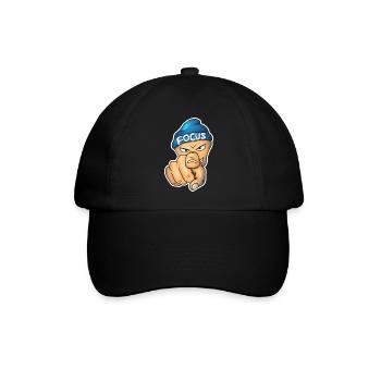 Zeige deinen Focus - Baseballkappe - Schwarz/Schwarz - Vorne