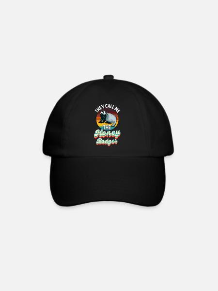 Sie nennen mich den Honigdachs - Baseballkappe - Schwarz/Schwarz