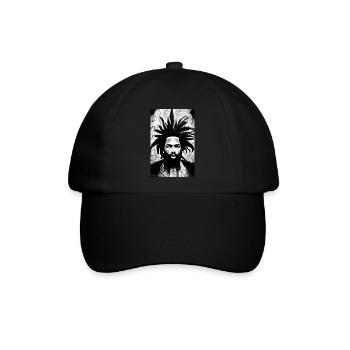 Rastafari - Baseballkappe - Schwarz/Schwarz - Vorne