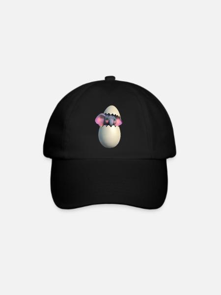 Babyelefant-Schlüpf - Baseballkappe - Schwarz/Schwarz