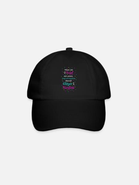 Wenn mir der Kopf mal platzt - Baseballkappe - Schwarz/Schwarz