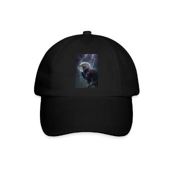 Adler Blitze Cool Sturm Tier Vogel Epic - Baseballkappe - Schwarz/Schwarz - Vorne