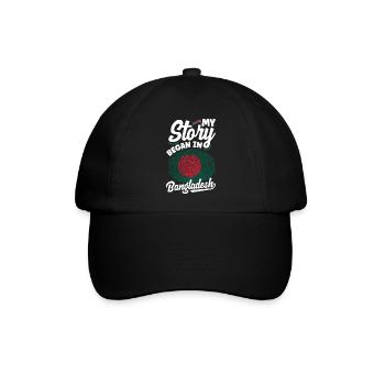 Bangladesch Bangladesch Bangladesch Flagge Zitat - Baseballkappe - Schwarz/Schwarz - Vorne